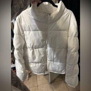 Forever 21 white Puffer Coat